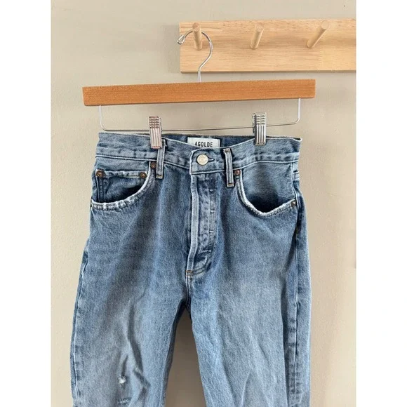 AGOLDE high-rise straight leg jeans - Picture 3 of 5